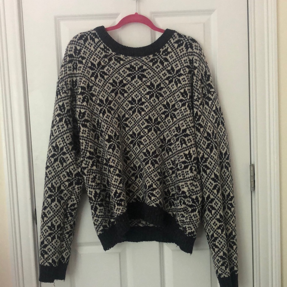 Vintage, thrifted, oversized knit wool sweater